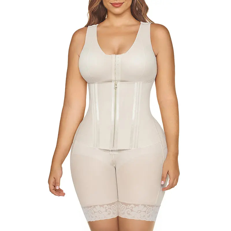 YIANNA Overbust Fajas Colombianas Shapewear for Women Tummy Control Body Shaper Girdles Waist Snatched Garment